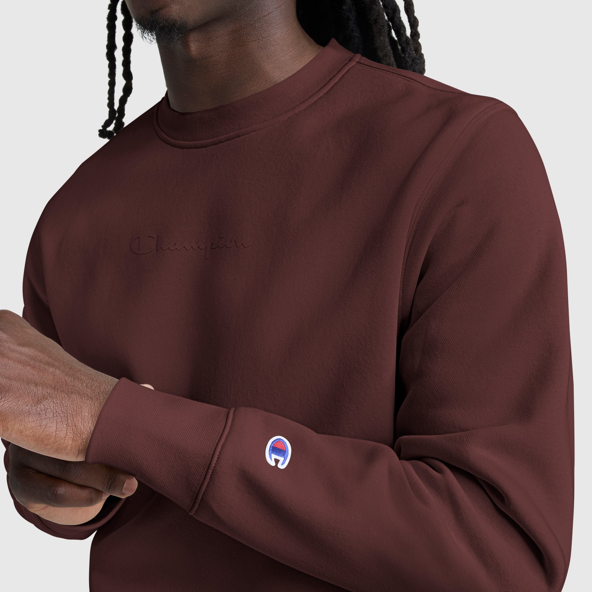 Powerblend Crewneck Sweatshirt. Tonal Script Logo - Image 4
