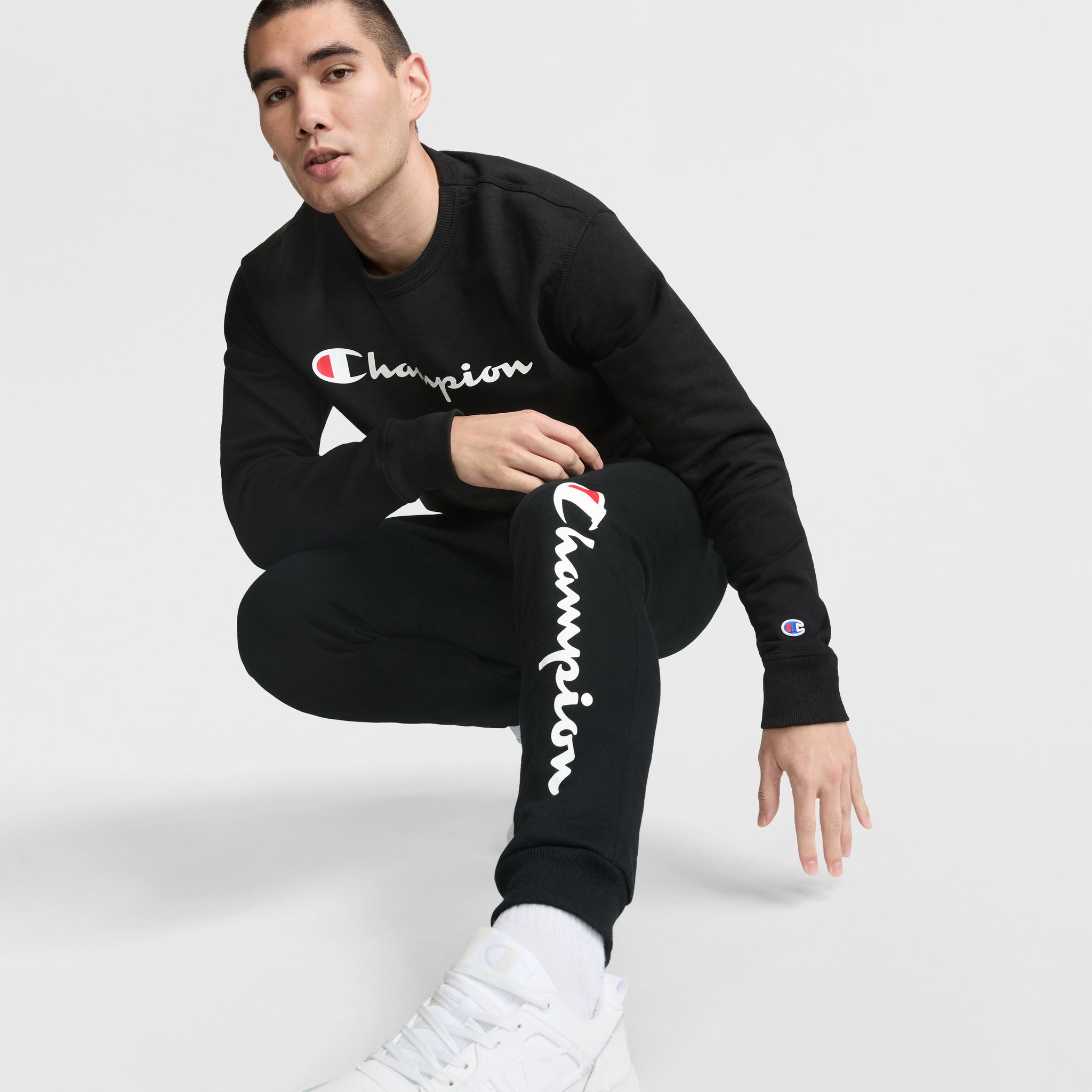 Powerblend Crewneck Sweatshirt. Script Logo - Image 4
