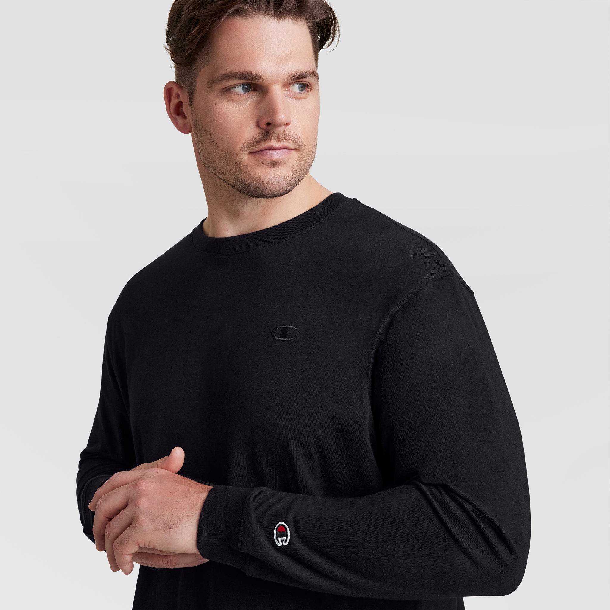 Classic Long Sleeve T-Shirt. Embroidered C Logo - Big & Tall - Image 4