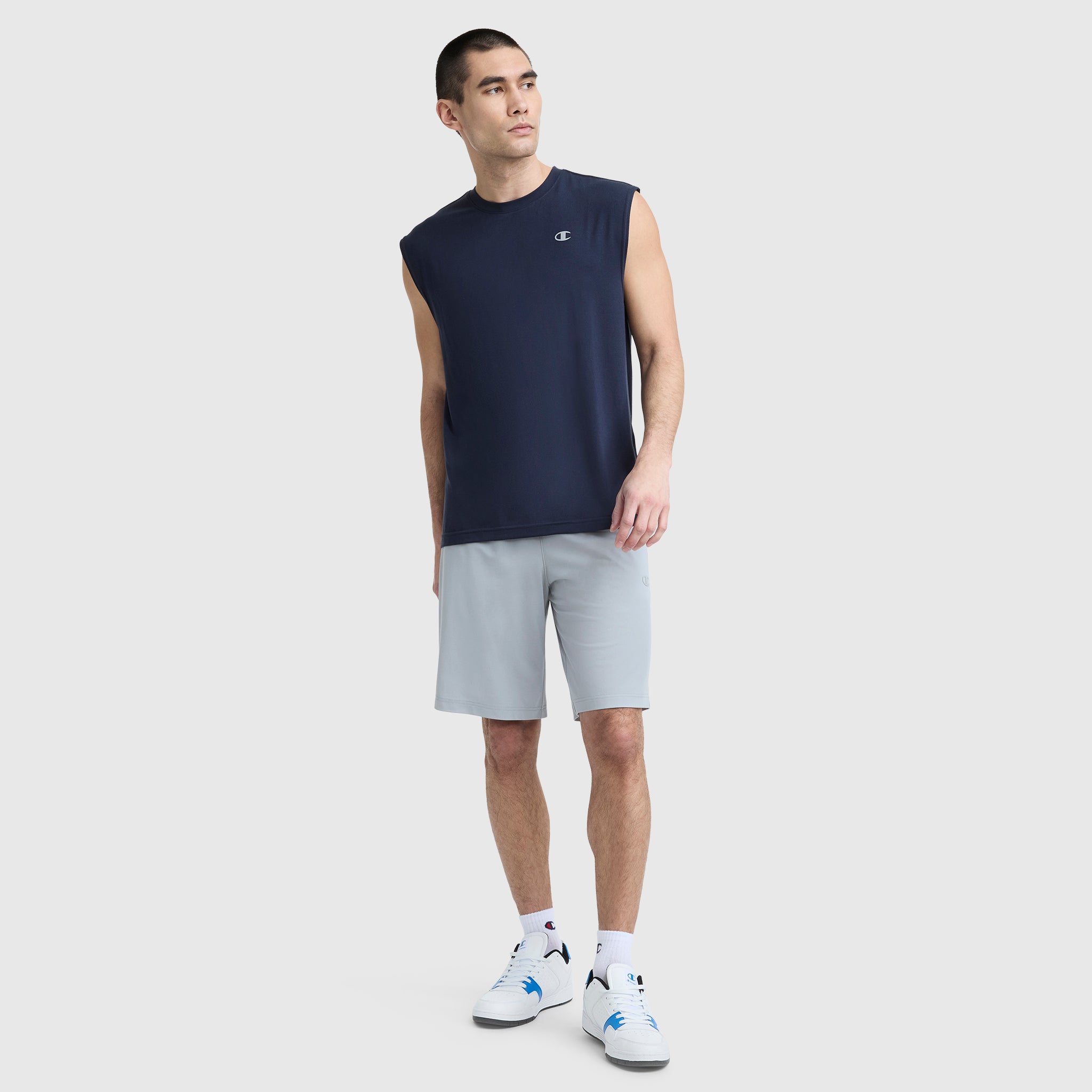 Sport Crewneck Muscle Tee. Script Logo - Image 5