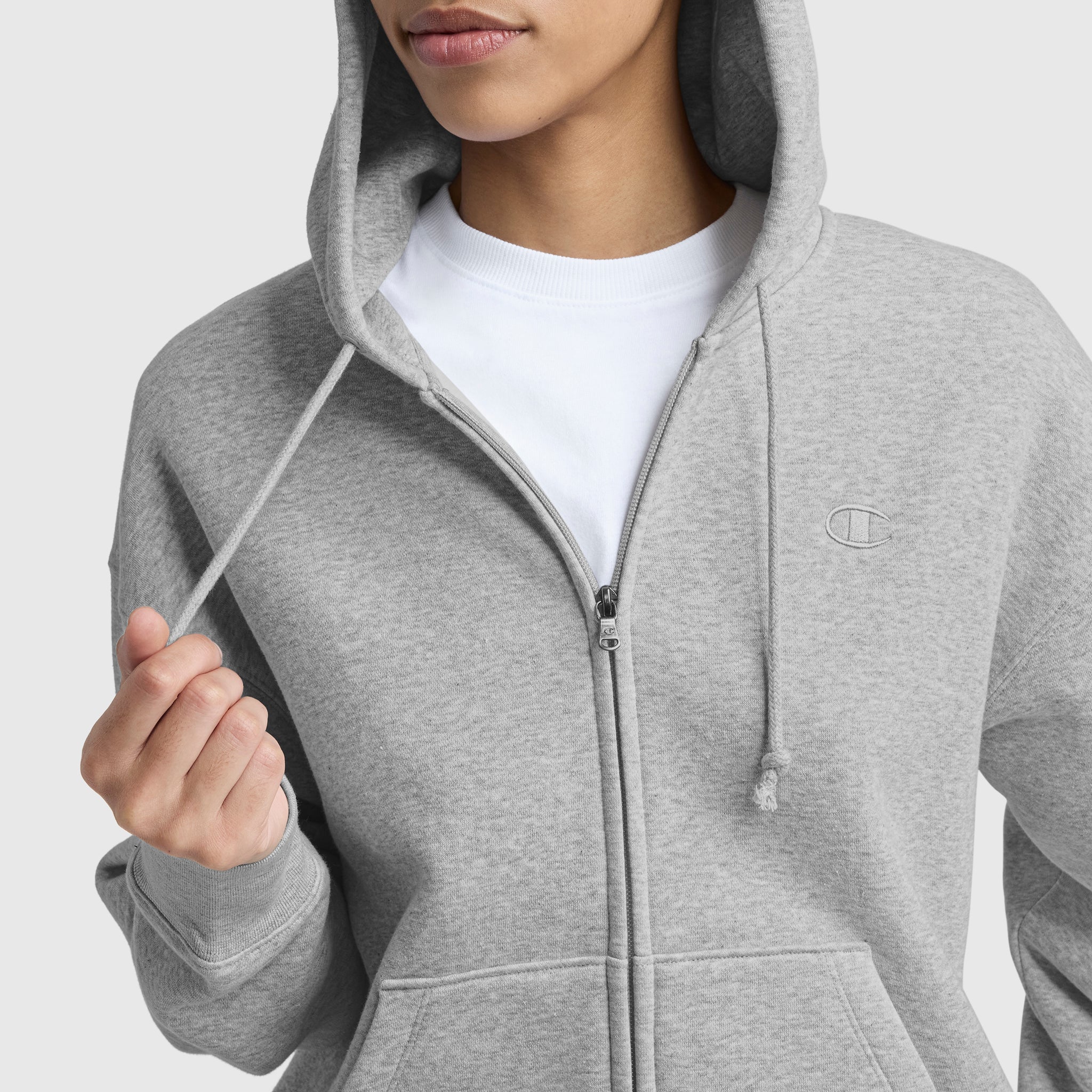 Powerblend Fleece Zip-Up Hoodie. C Logo - Image 3