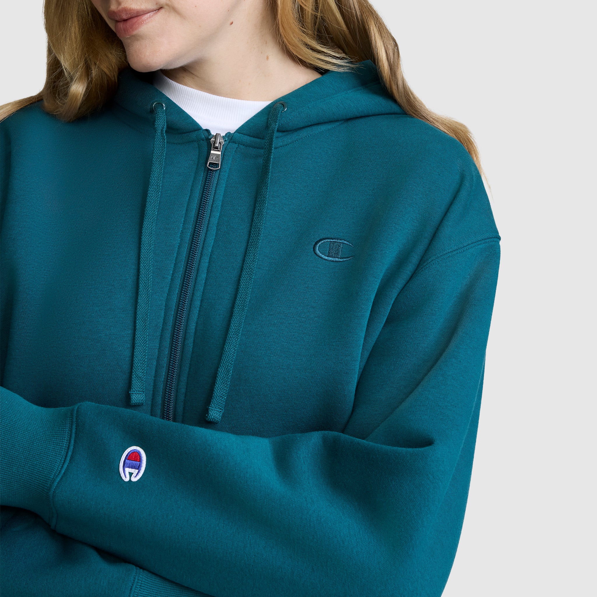 Cropped Zip-Up Hoodie - Image 5