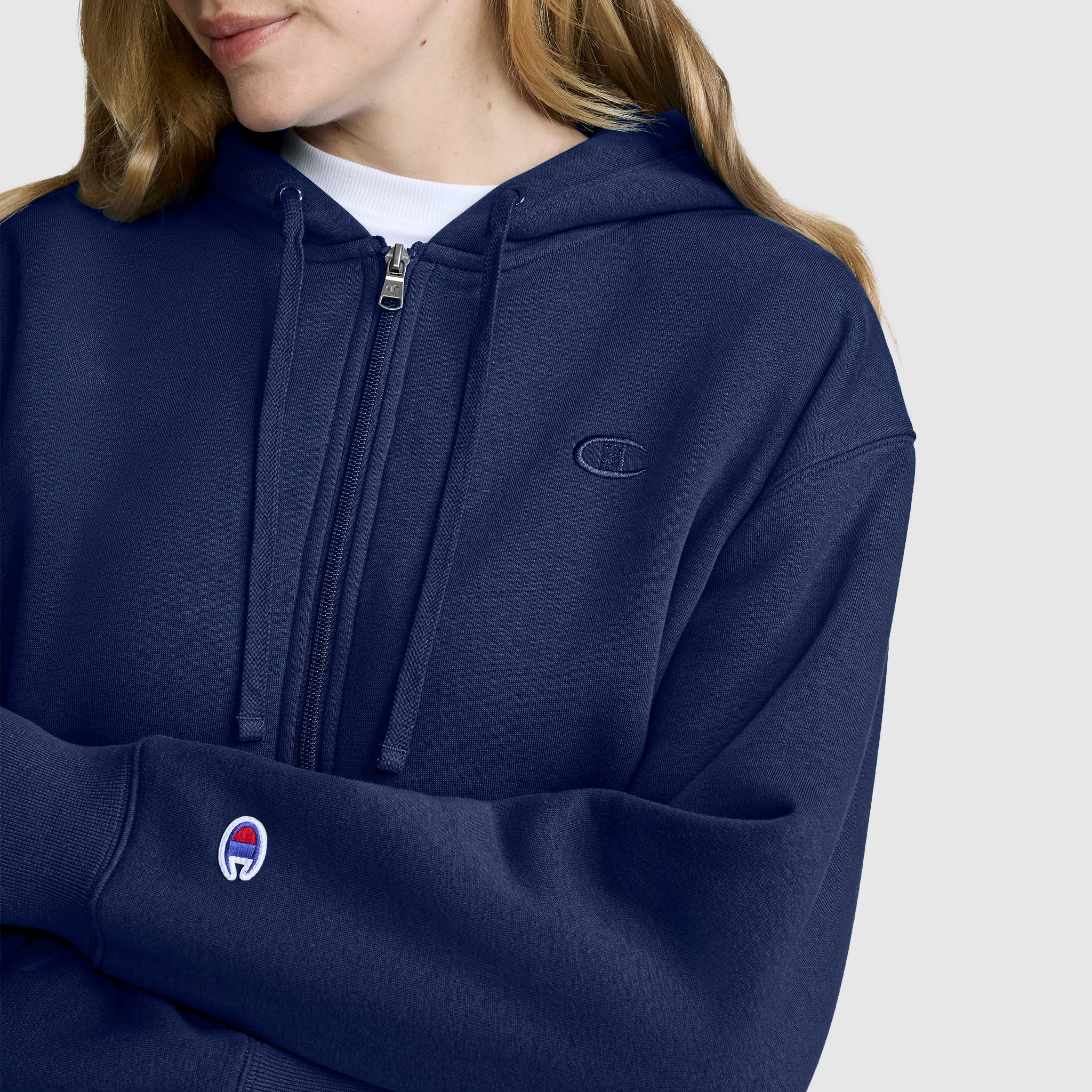 Cropped Zip-Up Hoodie - Image 5