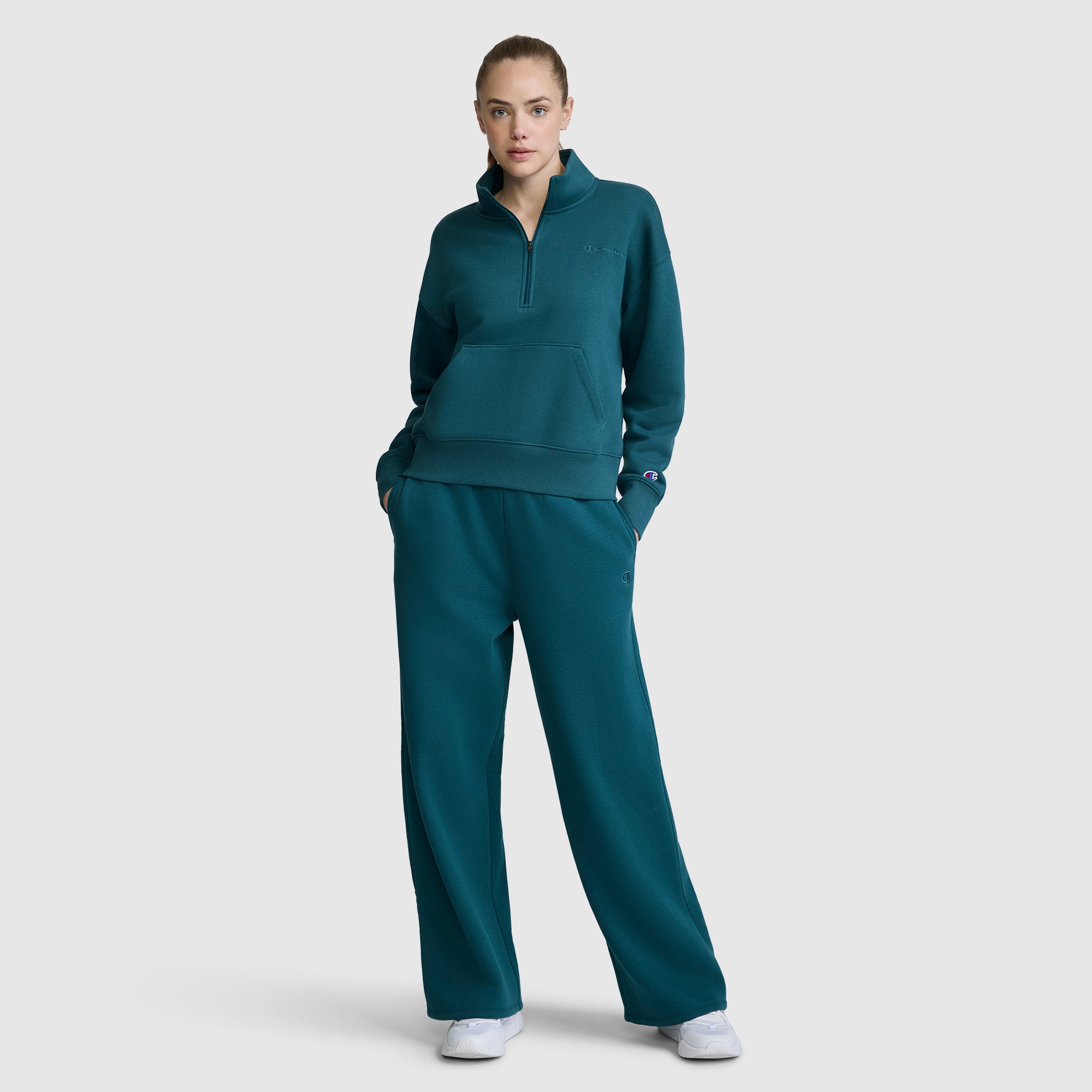 Wide Leg Fleece Sweatpants. C Logo - Image 5