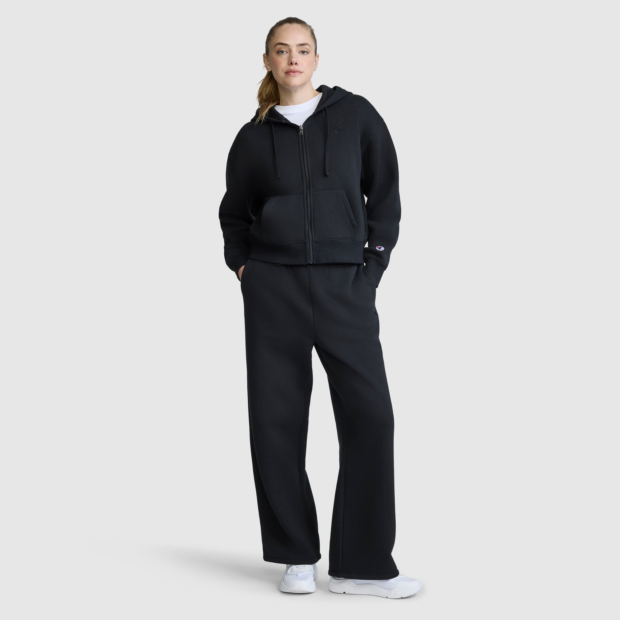 Wide Leg Fleece Sweatpants. C Logo - Image 5