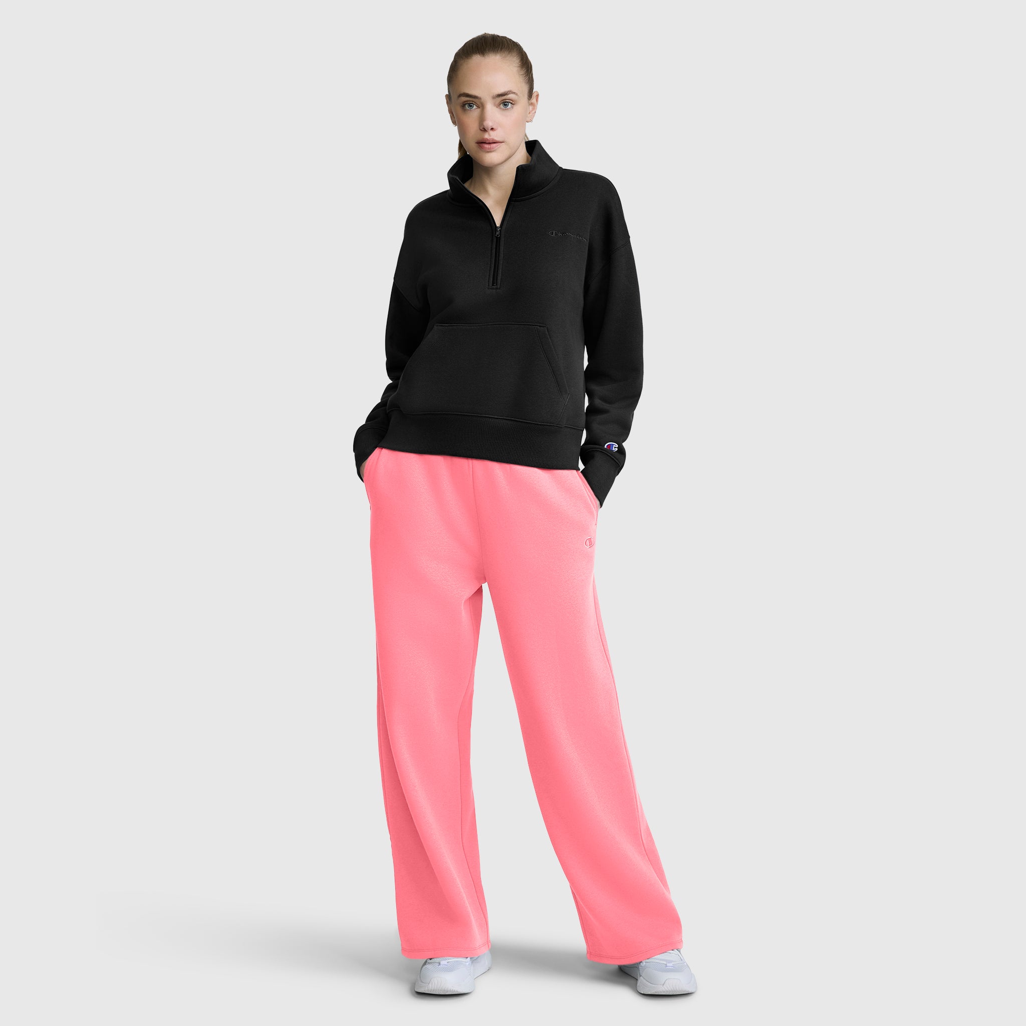 Wide Leg Fleece Sweatpants. C Logo - Image 5