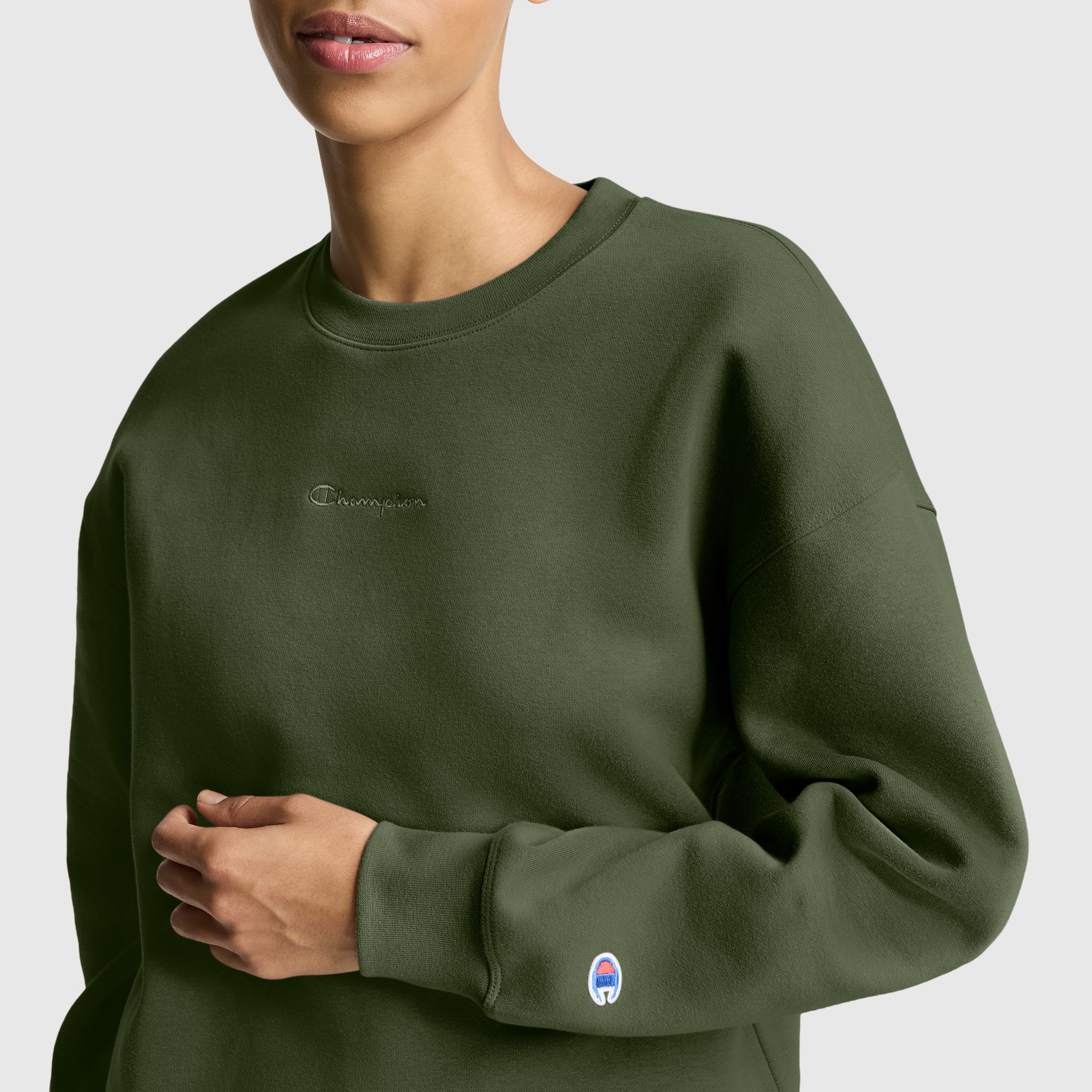 Powerblend Crewneck Sweatshirt. Embroidered Script Logo - Image 3