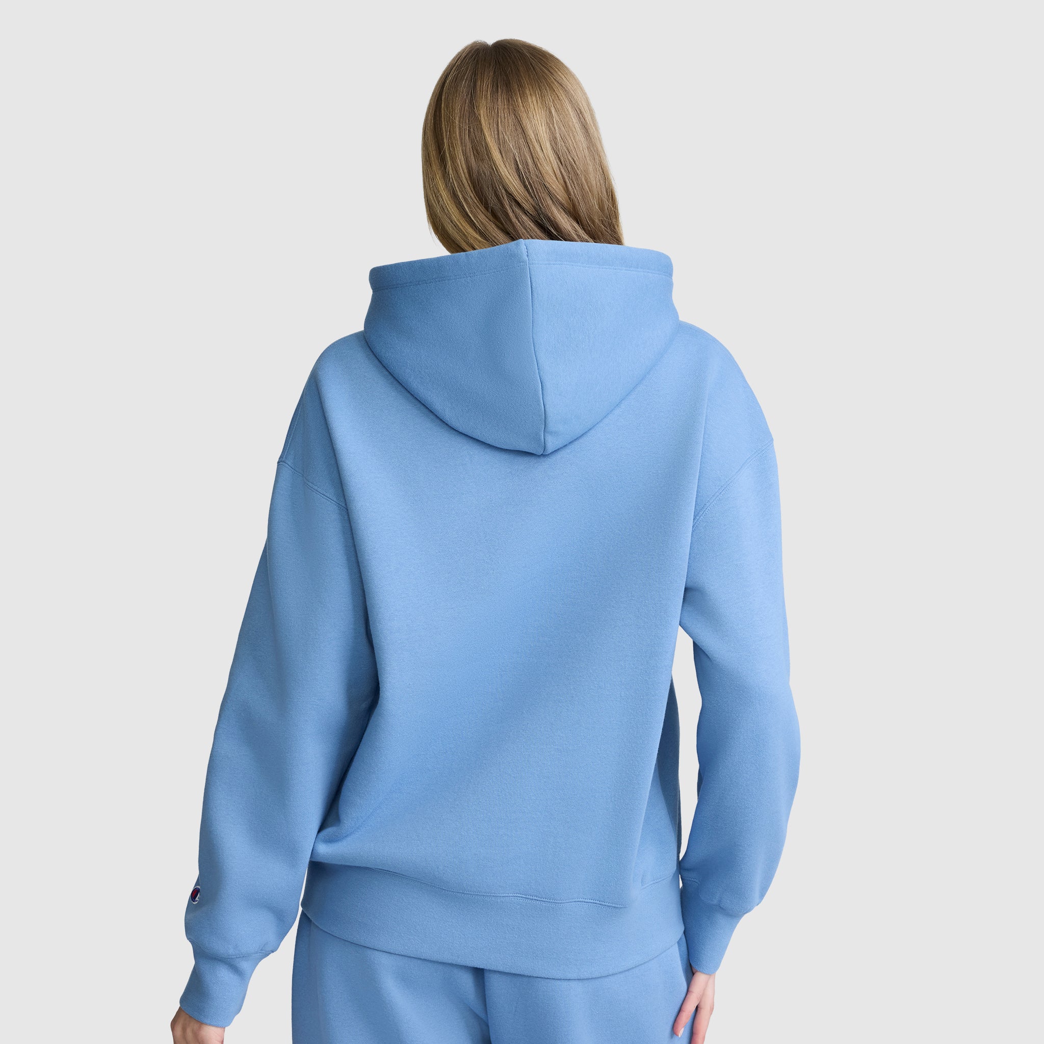 Champion Women's Powerblend Relaxed Hoodie. Script Logo - Image 3