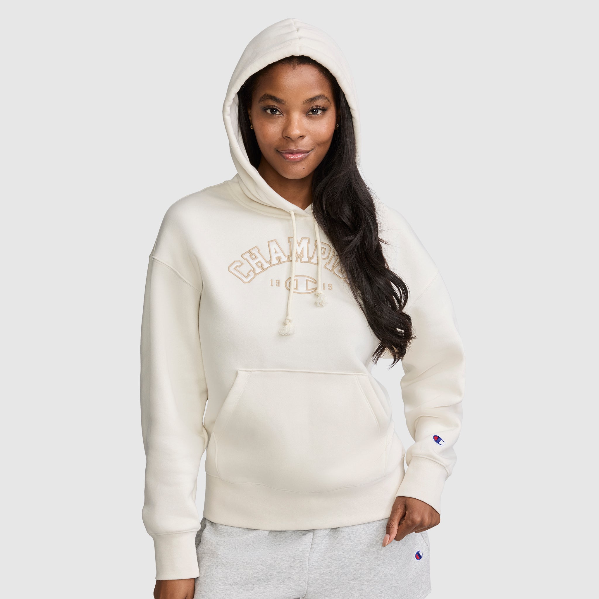 Fleece Hoodie. Satin Applique - Image 2